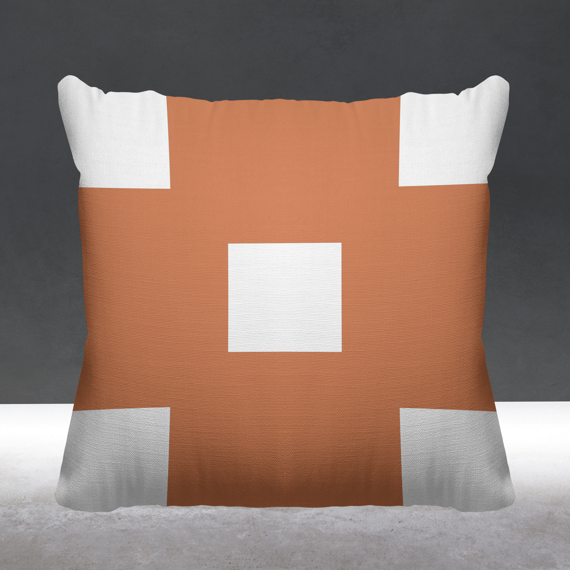 Luella Geometric Indoor/Outdoor Throw Pillow, Nude, 18W" x 18H"