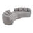 Curved Four Seater Full Compression Sponge Sofa-322830797