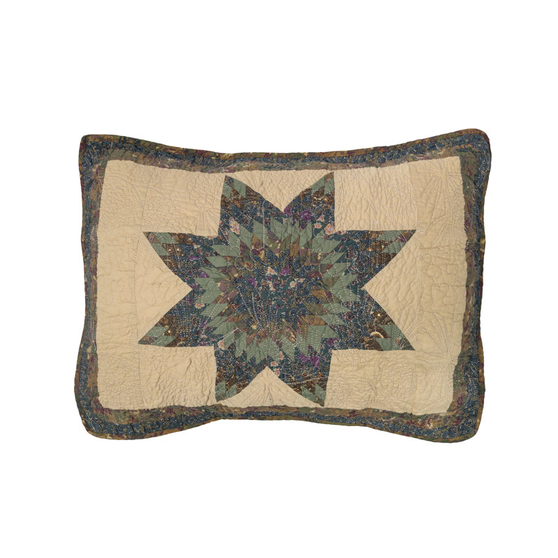 Forest Star Patchwork Cotton and Polyester Standard Sham