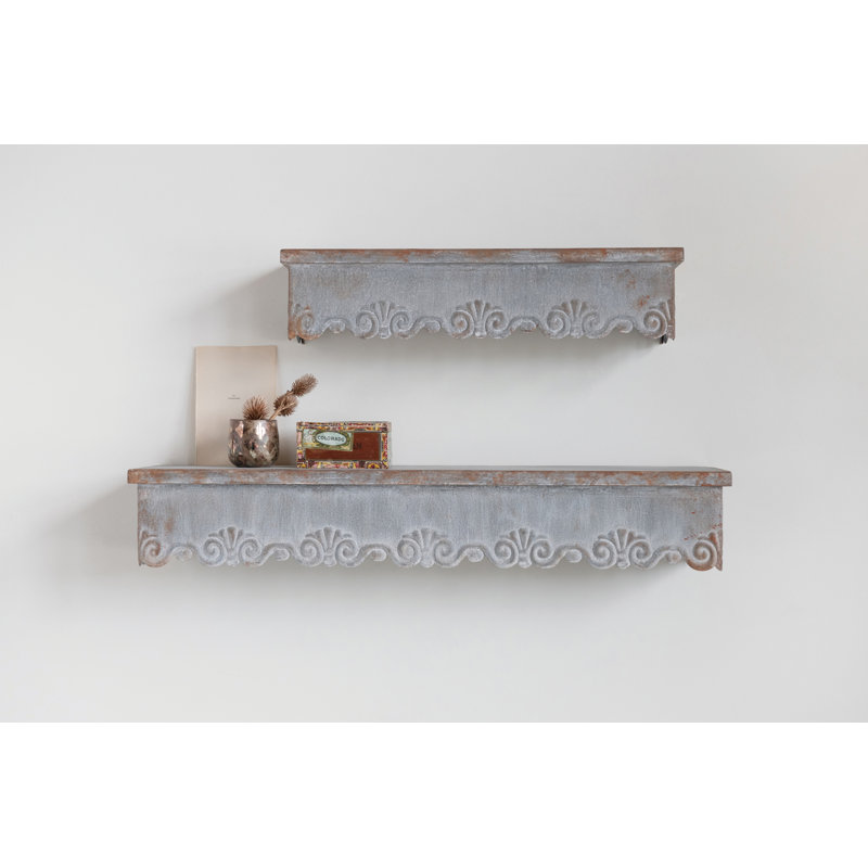 2 Piece Metal Floating Shelf
