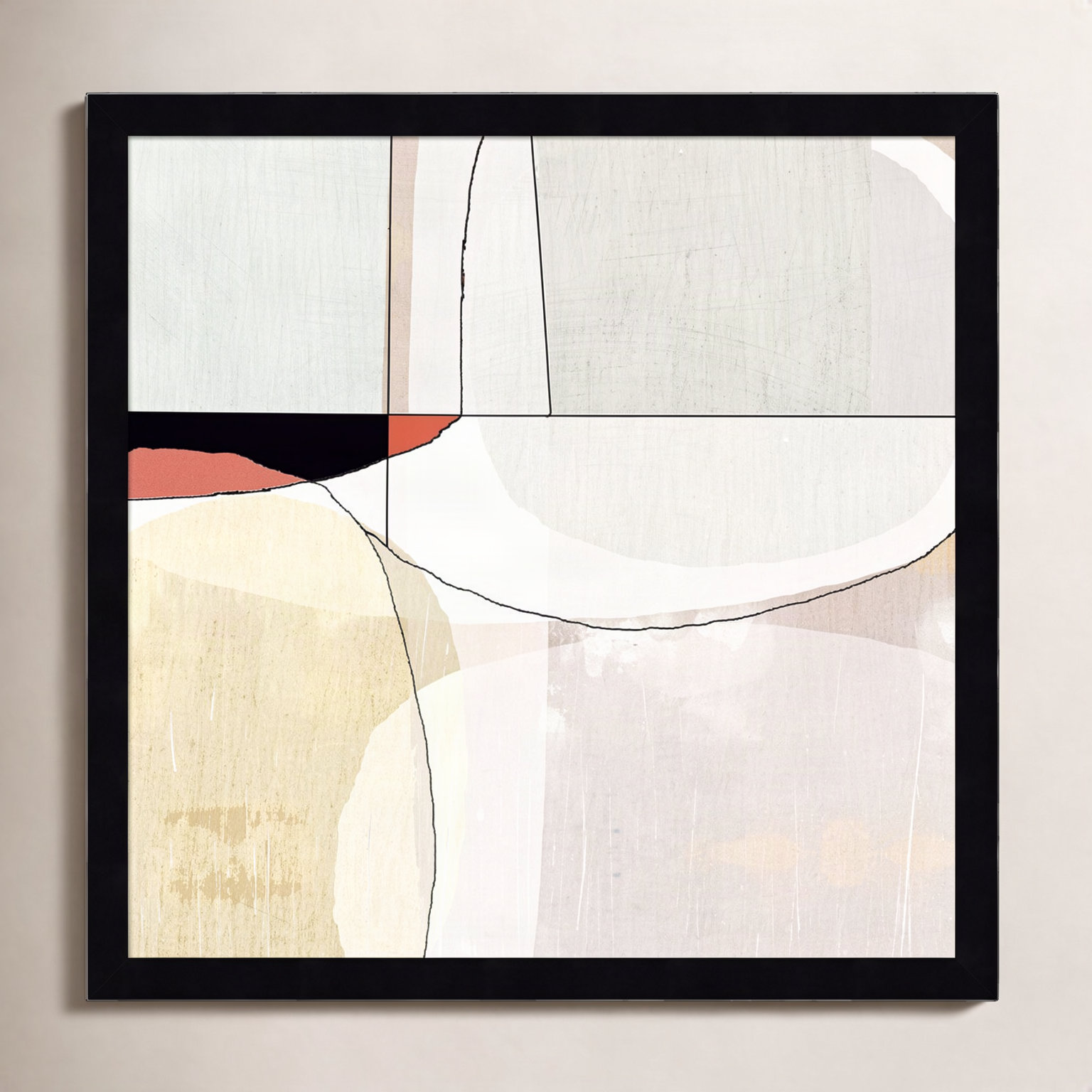 Flagler "Beholder III" Print by Sisa Jasper, 17" H x 17" W, Black