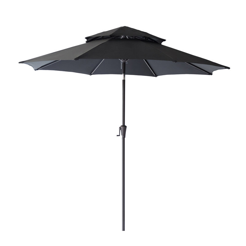 Parasol de marché Fruge 108 po, Noir