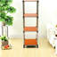 Orange à 4 tablettes robustes - acier inoxydable, 100 lb par tablette, pour l'organisation de l'espace intérieur et extérieur