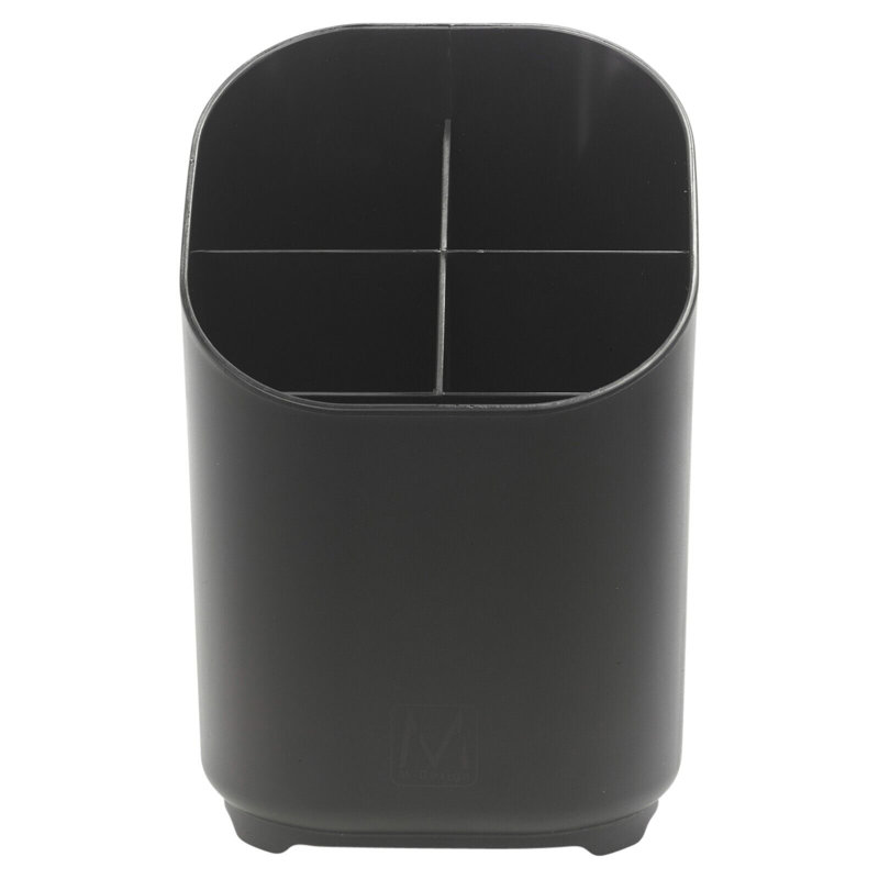 Lianys Plastic Utensil Crock, Black