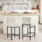 Bar Stools Set Of 4, 24'' Tall Barstools, Counter Height Bar Stools With Back Support, Faux Leather, Metal Legs, Upholstered Seat Cushion Modern Barstool, Use For Kitchen Island Home Bar, Beige-592469761