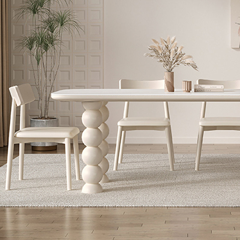 Creamy White Casual Comfort Dining Chairs