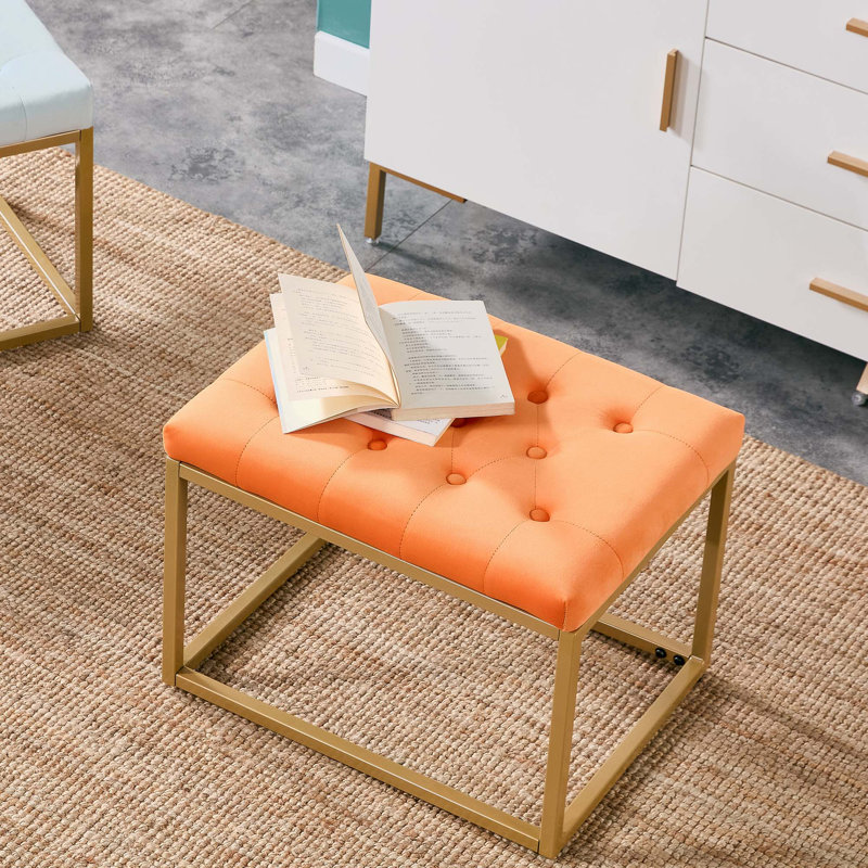 Repose-pieds Velvet, Velours orange