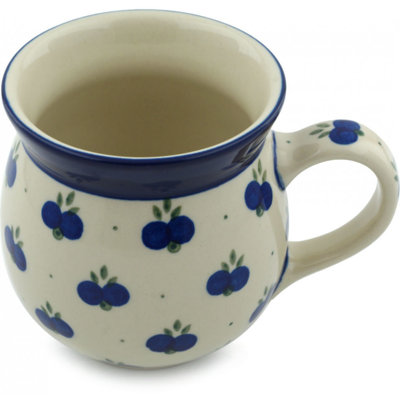 Tasse à bulles en grès poli 8 oz - Blueberry