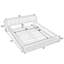 Structure de lit tapissier grand format avec tissu épais, lit plateforme grand format en chenille avec tête de lit et structure solide-1892400969
