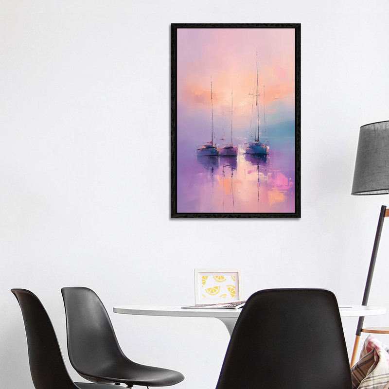 Serenade Of Sails by Olga Volna - Gallery-Wrapped Canvas Giclée on Canvas, 101.6 cm H x 66.04 cm W, Black Floater Frame