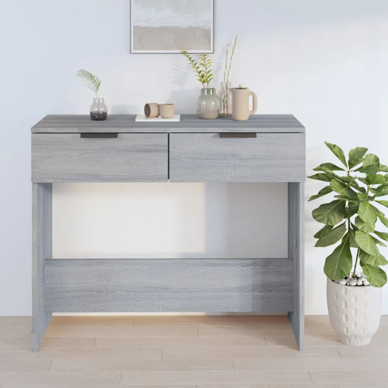 vidaXL Console Table Decorative Accent Table for Entryway Engineered Wood, Grey Sonoma