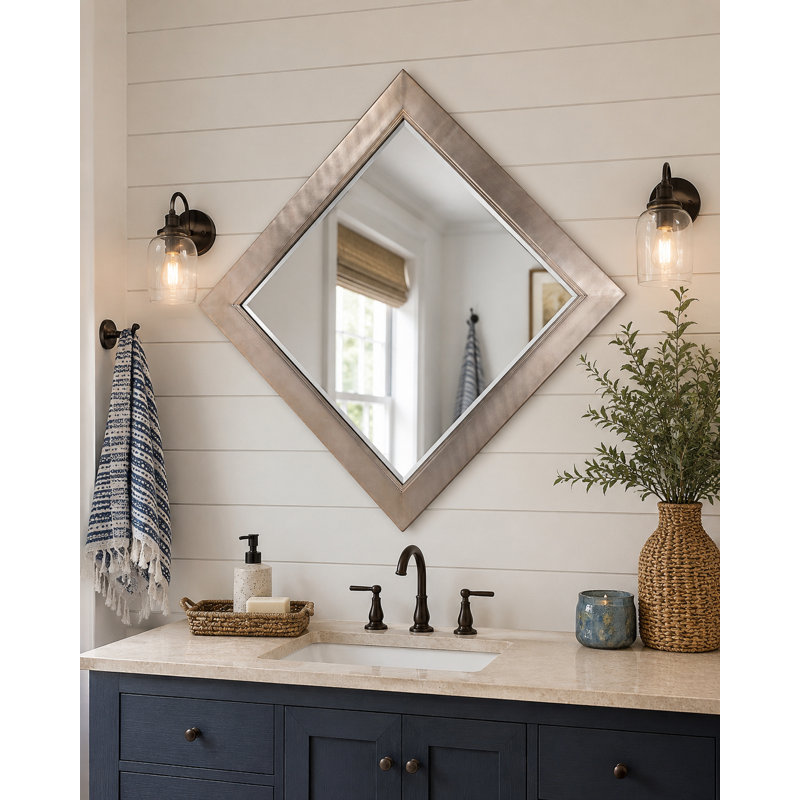 Millennium Solid Wood Beveled Mirror, 40" x 40"