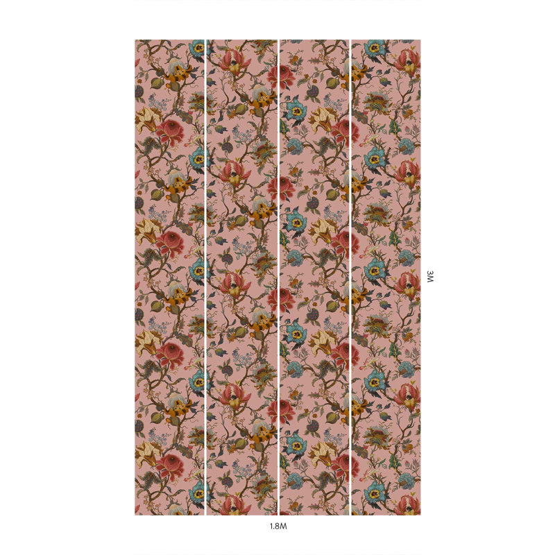 Artemis 9.84' L x 70.8" W Wallpaper Roll, Blush