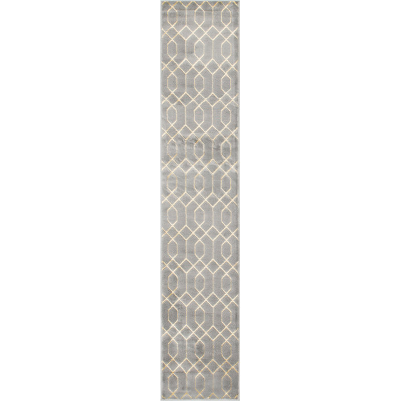 Geometric Area Rug, Runner 61 x 305cm