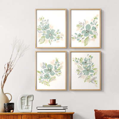 River Rocks Contour II Framed Print - Set of 4
