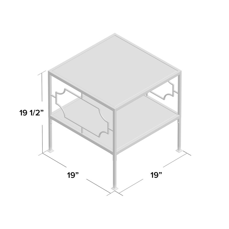 Genell Glass End Table