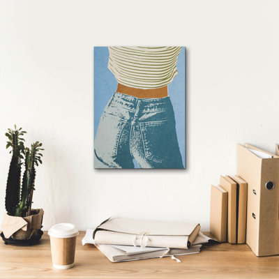 Toile épique Graffiti «Favorite jeans 2» par Victoria Barnes, 12 po x 16 po