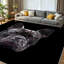 Tapis d'intérieur noir lavable à la machine, mignon animal de compagnie, bouledogue-133456740