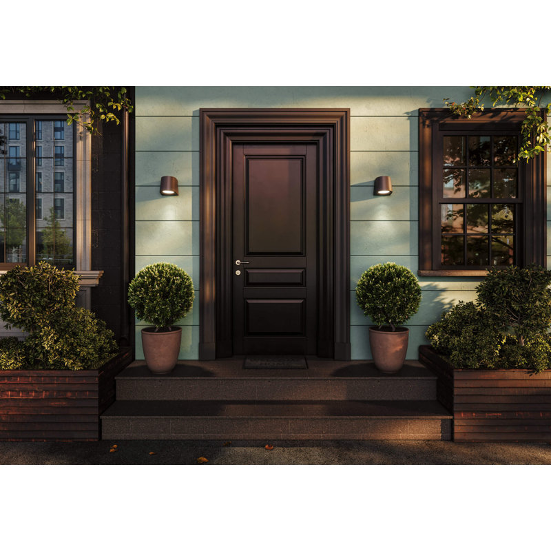 Shield Outdoor Dark Sky Wall Sconce, 7" H x 6.79" W x 6.69" D