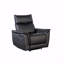 Finition noire avec fauteuil inclinable et accoudoirs rembourrés évasés