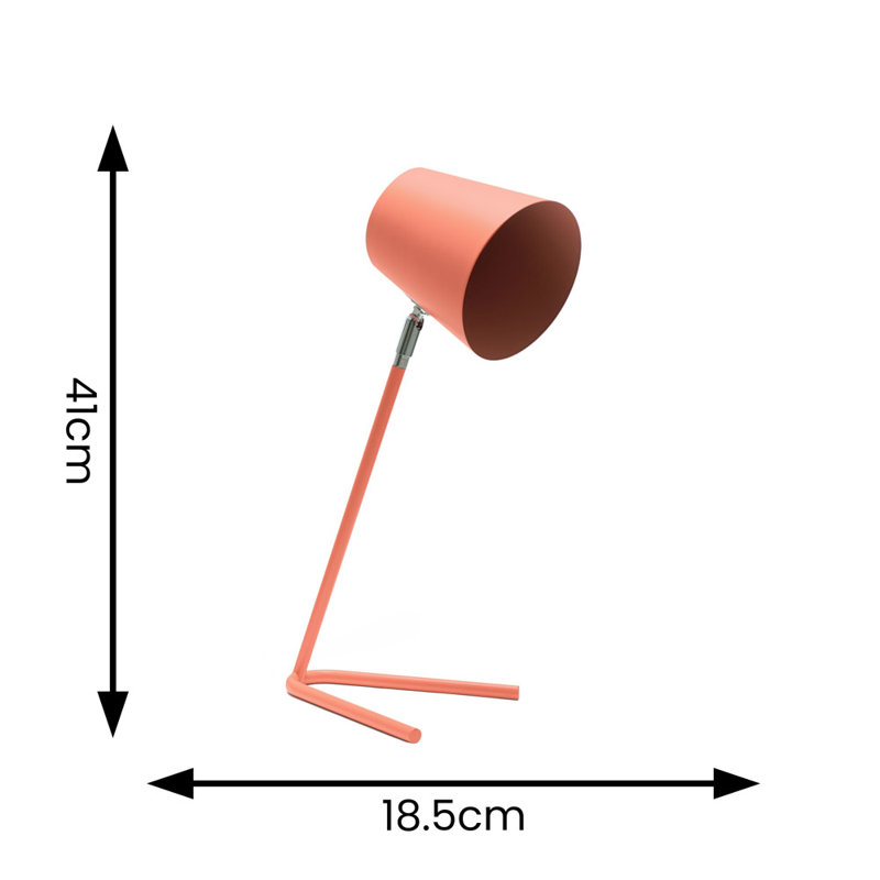 Rikkilee Metal Desk Lamp, Pink