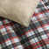 Textured Plaid Eddie Bauer Red Reversible Microsuede Comforter Set