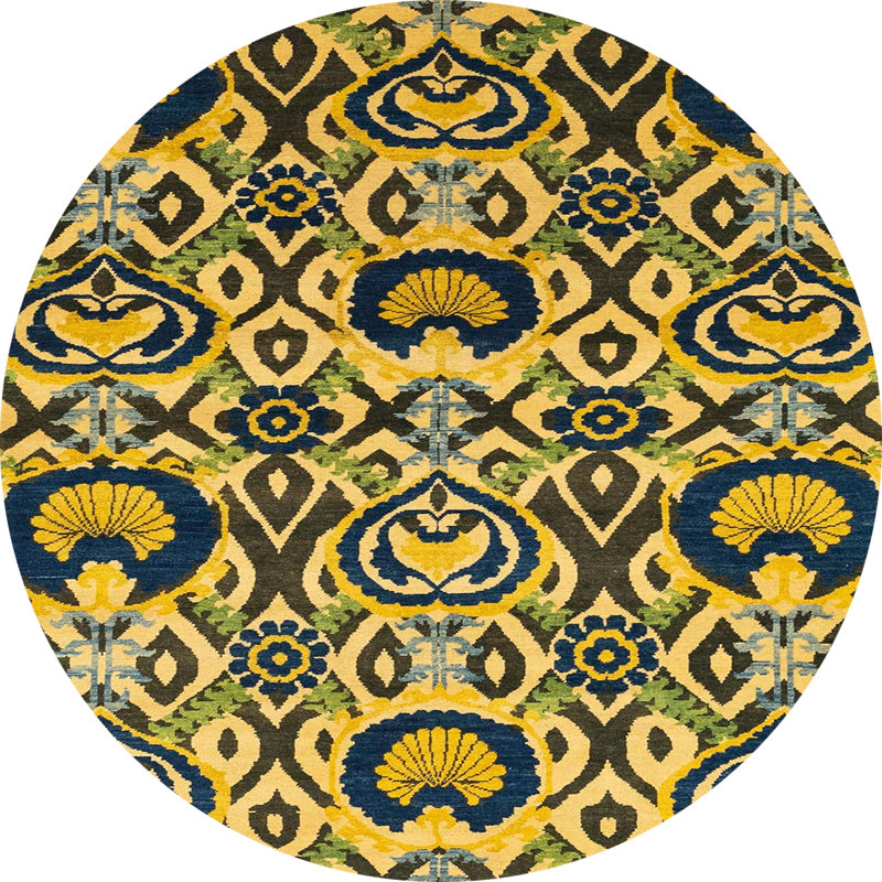 Abstract Indoor Rug, Round 8'