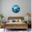 Bleu paysage horloge murale en verre trempé, horloge surdimensionnée, scène de lac horloge, décoration murale moderne, horloge décorative, horloge silencieuse décorative-2132170597-2132170594