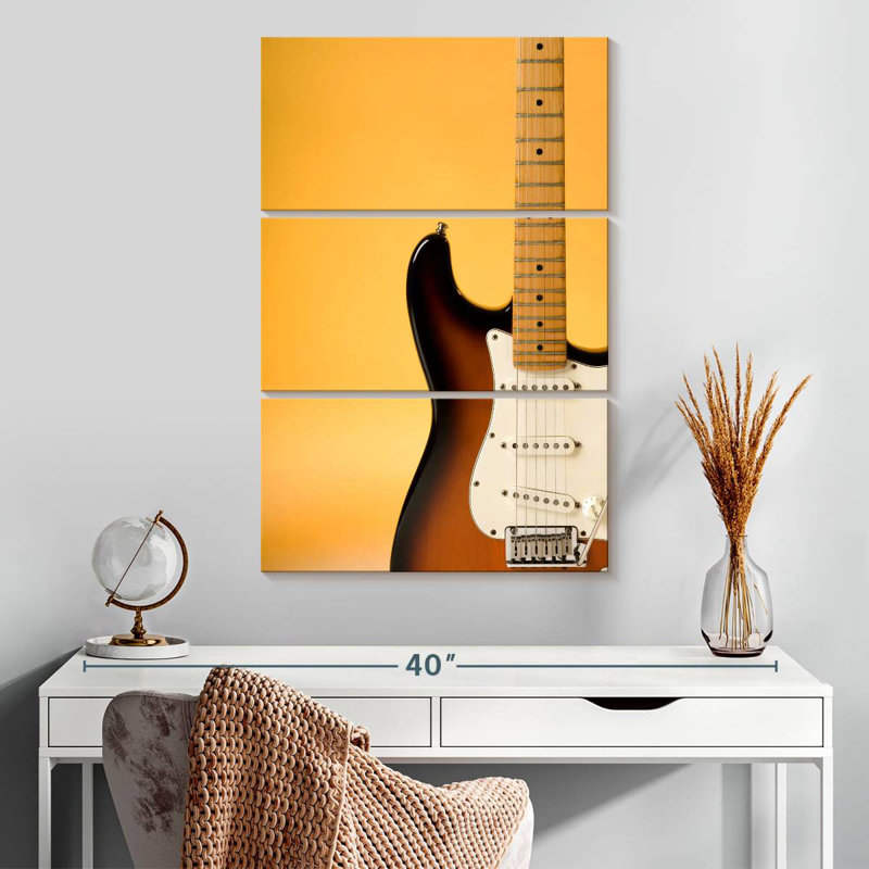 Guitare électrique Abarca Shiny Brown, H 32 po x l 20 po