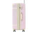 Valise à roulettes Hardshell avec sacs Valise à roulettes double avec verrou TSA, bagage rétro simple 28 po, rose clair