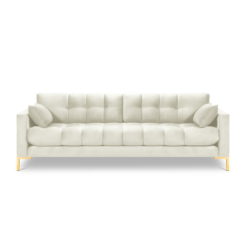 Adoraim 4 Seater Sofa, Light Beige, Gold