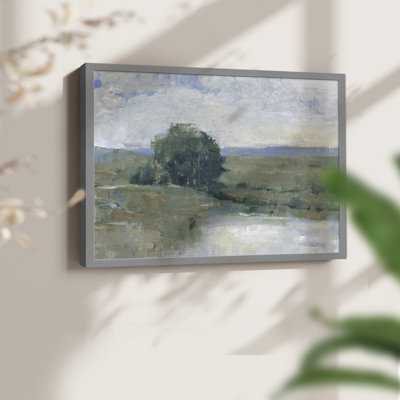 Riverbank Impression I -Framed Print - Restickable