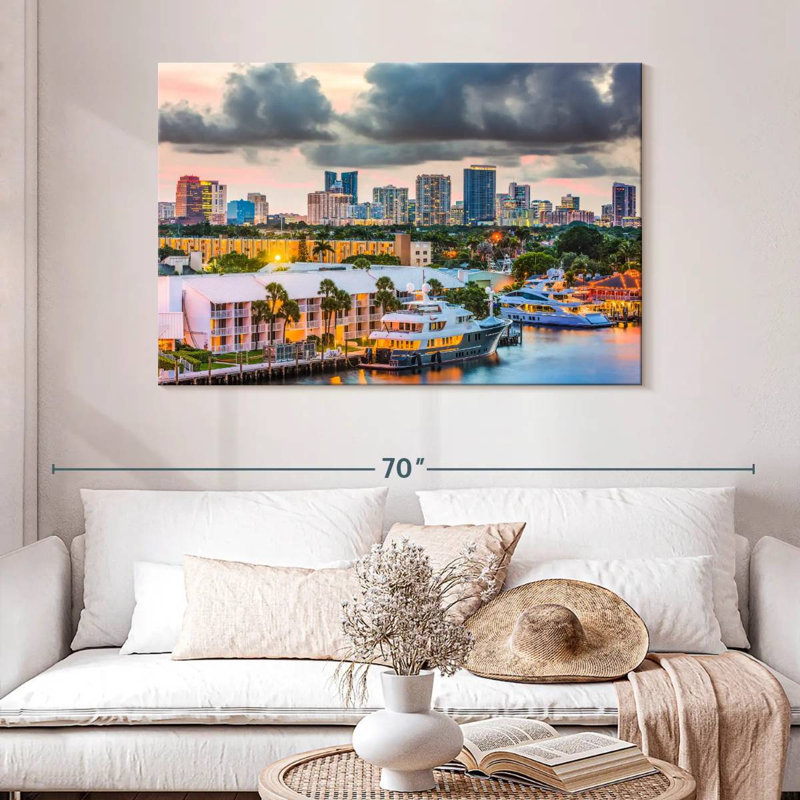 Fort Lauderdale City, H 32 po x l 48 po