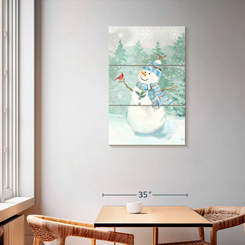 Lelend Let It Snow Blue Snowman II, H 57 po x l 36 po
