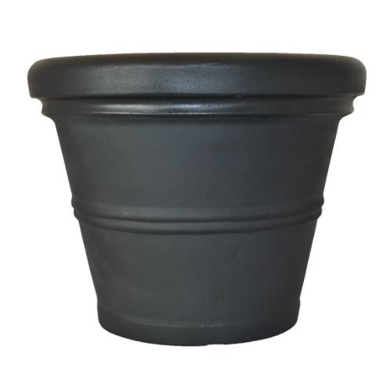 Alojz Pot Planter, 22" H x 22" W x 18" D, Black