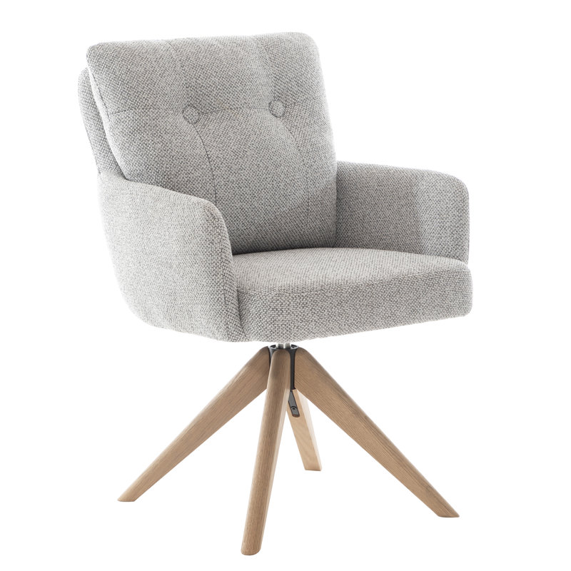 70cm H Polyester Blend Upholstered Upholstered Back Armchair, Grey