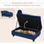 Lit de luxe pour chien avec rangement caché, petit canapé pour chien avec mousse douce de 3 po, meubles modernes pour animaux de compagnie pour chiots et petites races, bleu-1759205020-1759205091