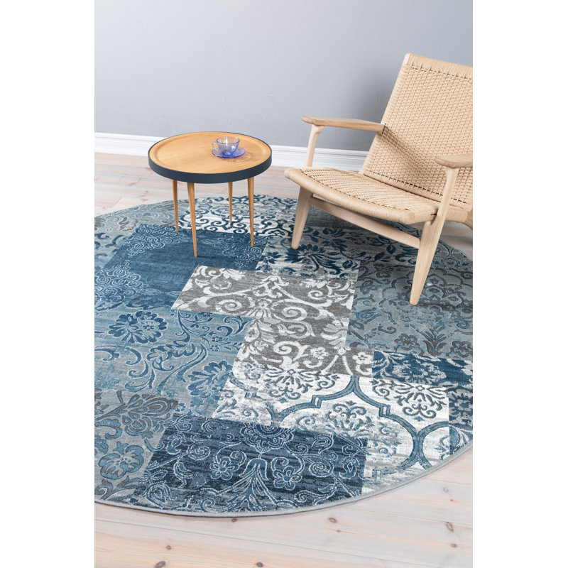 Round Baylor Geometric Area Rug, Round 200cm