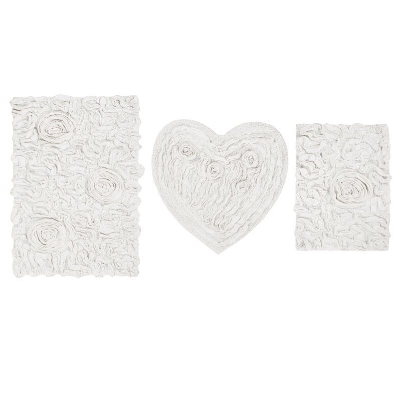 Tapis pour salle de bain Hamish, Blanc
