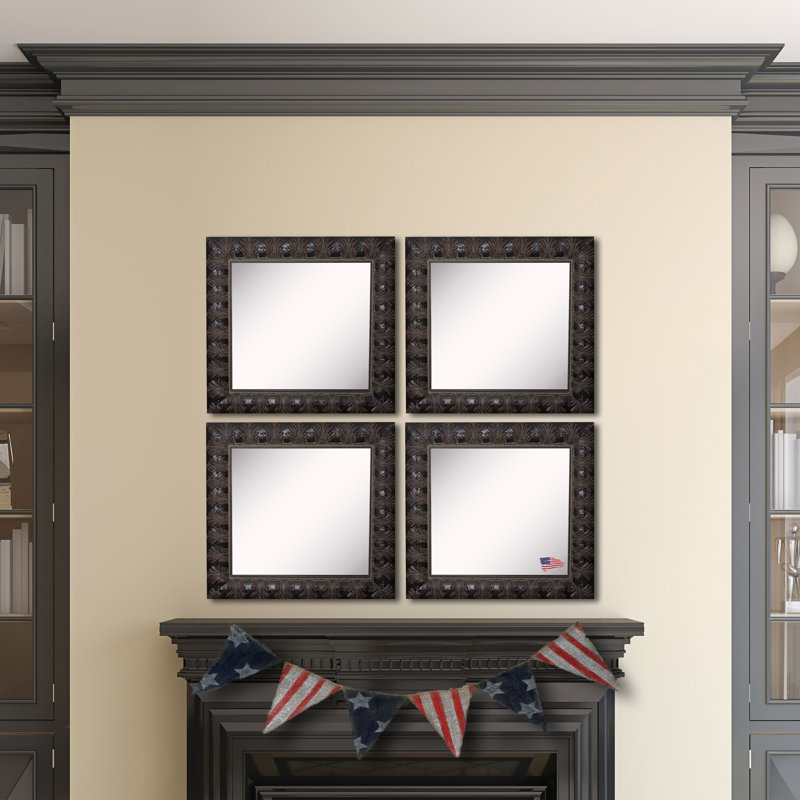Ensemble de 3 miroirs contemporains en plumes modernes 3 pièces Derrik