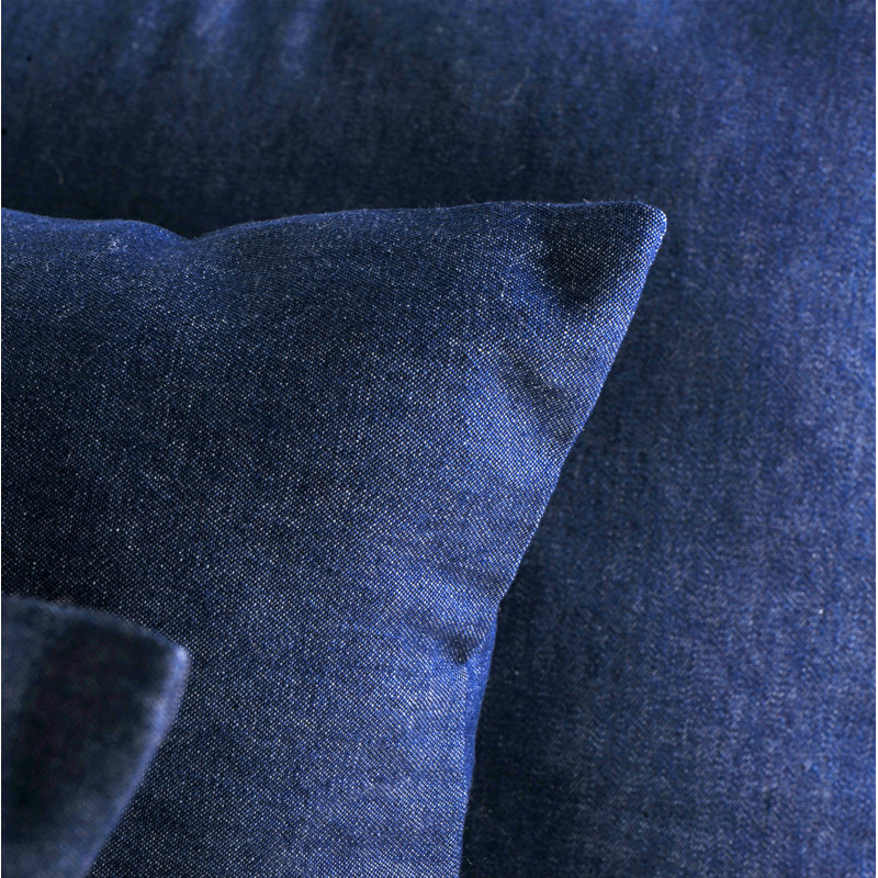 Floral Square Cushion Cover, Blue