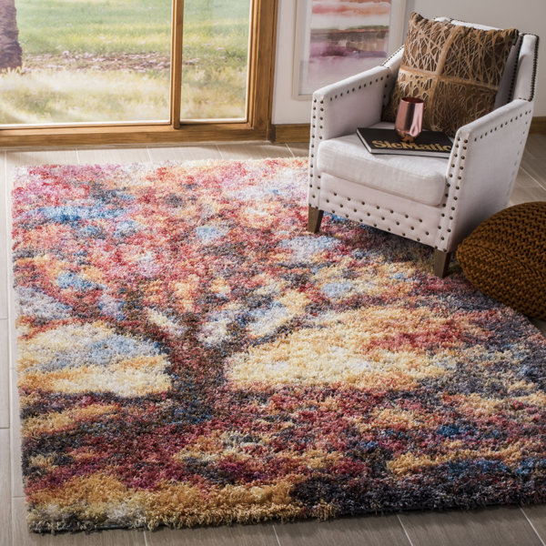 Ebern Designs Delma Performance Floral Rug & Reviews | Wayfair