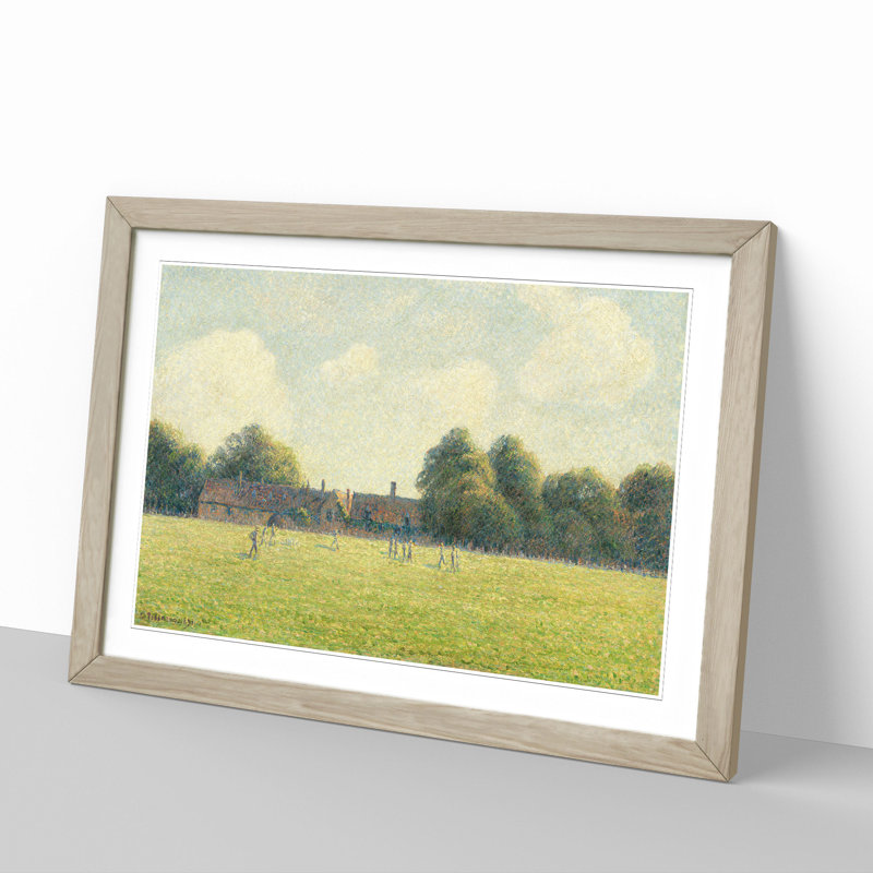 Hampton Court Green by Camille Pissarro - Framed Print, Oak Framed, 27cm H x 36cm W x 2cm D