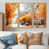Toile avec cadre flottant or