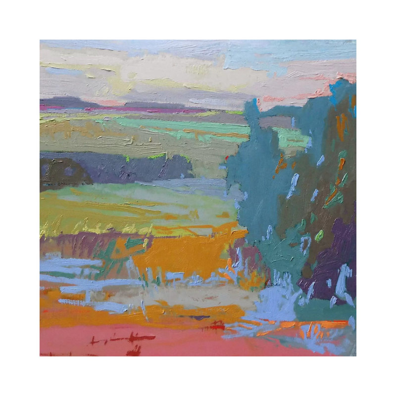 View I by Jane Schmidt - Wrapped Canvas Painting, 45.72 cm H x 45.72 cm W x 1.91 cm D