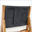 Ensemble de 4 tabourets de bar en bois d'acacia massif avec dossier en osier tissé à la main et coussins amovibles - Osier noir