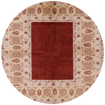 Tapis beige / rouge Brenham