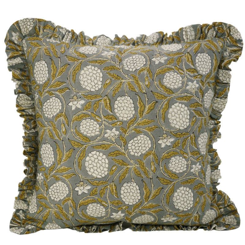 Housse de coussin en lin gris Fabcline, H 20 po x l 12 po, Rectangulaire