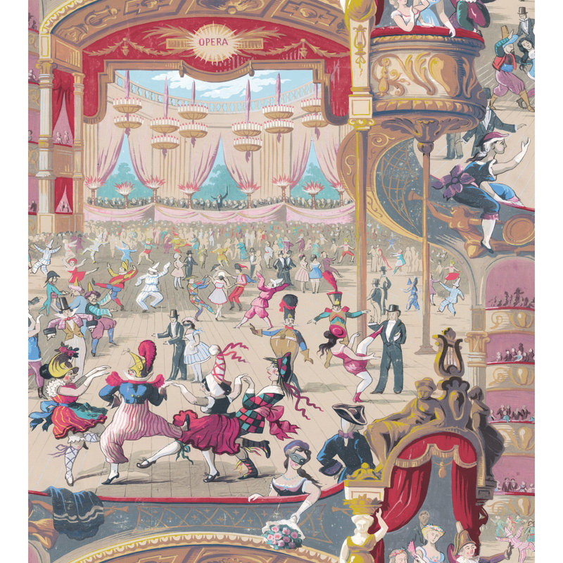Whimsical Cabaret Wallpaper Roll