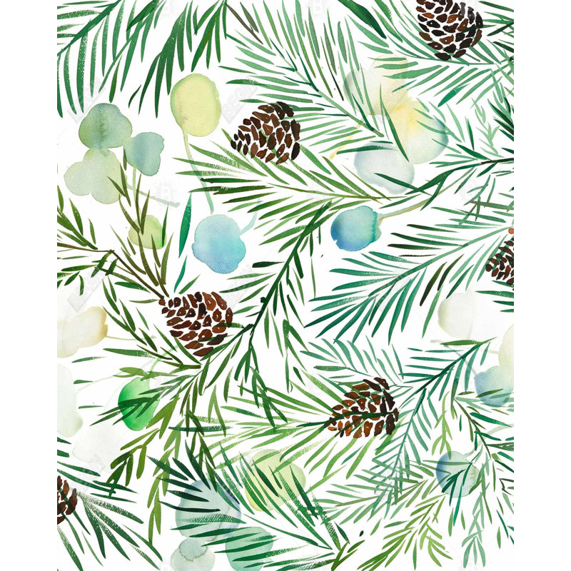 Pine Cone Pattern Print On Canvas, 60" H x 48" W